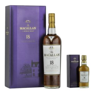Macallan 18 Year Old - 1991 - Sherry Oak + 5cl Miniature - Image 1
